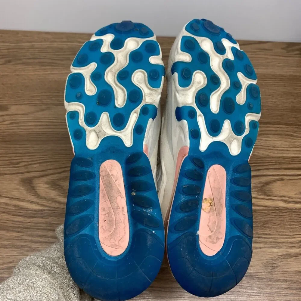 Nike Air Max React 270 Men Size 8.5 A04971-100 White‎ Ghost Aqua Running Shoes